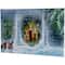 LED Lighted Snowy Window Pane And Candles Christmas Canvas Wall Art